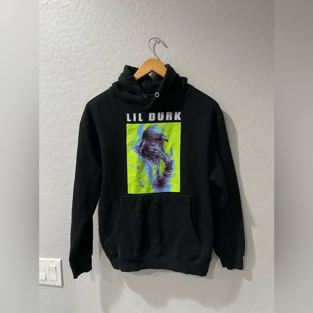 Lil Durk “Neon Infrared” Rapper Merch Hoodie Size Medium
